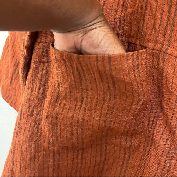 Habitat Oversized Crinkle Tunic Blouse Lagenlook Textured Button Front Shirt - Picture 9 of 12